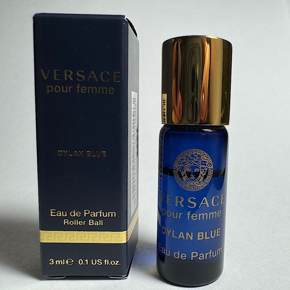 Versace Dylan Blue Rollerball Mini Travel Size .10 oz NIB Pour Femme 3ml - Picture 1 of 10